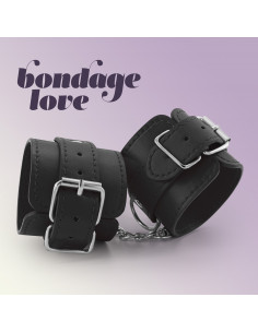 Algemas de Couro Bondage Love Pretas 2