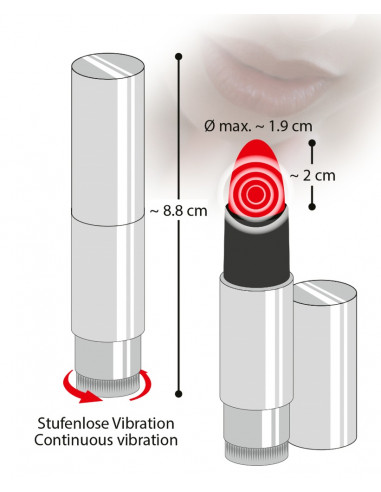 Kiss Me Lipstick. Vibrador Baton