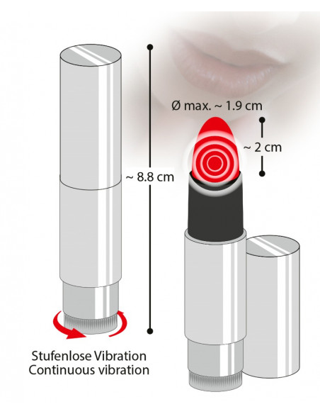Kiss Me Lipstick. Vibrador Baton