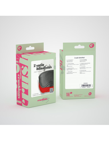 Duas vendas de cetim, Preta e Vermelha