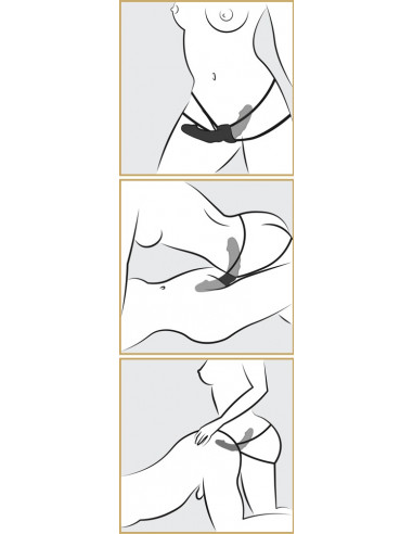 -Strap-On Duplo para 2 Mulheres