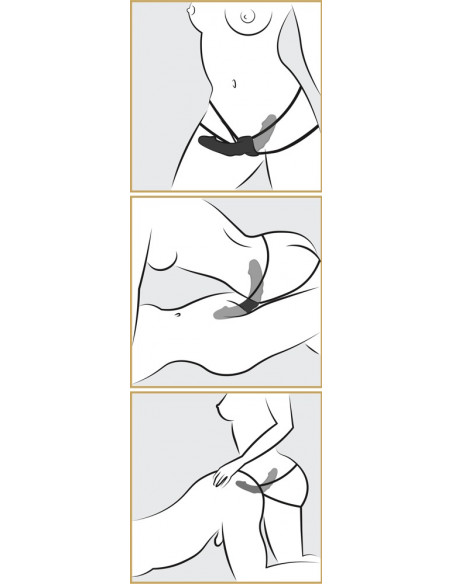 -Strap-On Duplo para 2 Mulheres