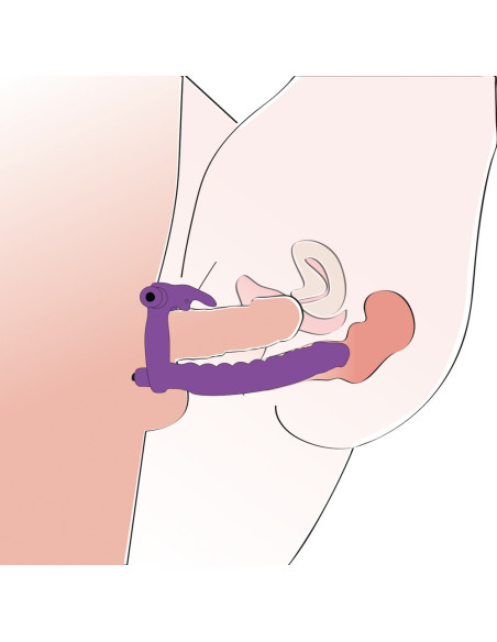 Dupla Penetração Dildo com anel Pénis