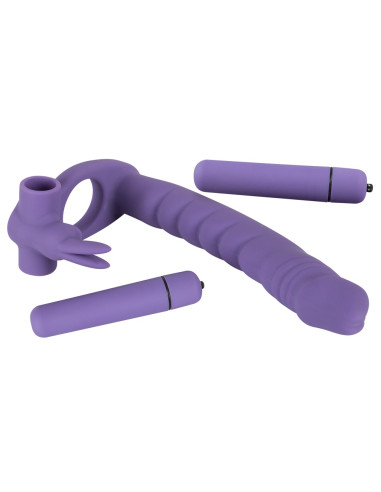 Dupla Penetração Dildo com anel Pénis