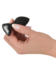 Plug Anal em Silicone Pequeno, com Brilhante