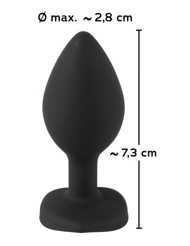 Plug Anal em Silicone Pequeno, com Brilhante