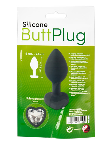 Plug Anal em Silicone Pequeno, com Brilhante