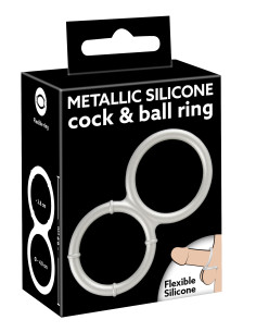 Anel Metallic Silicone Duplo