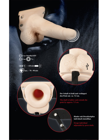 Manga oca Strap-On Vibração