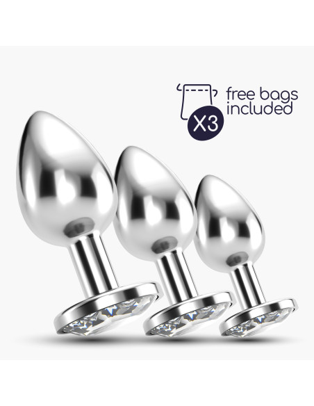 Treino Anal (3 Plugs - Pequeno, Médio e Grande)