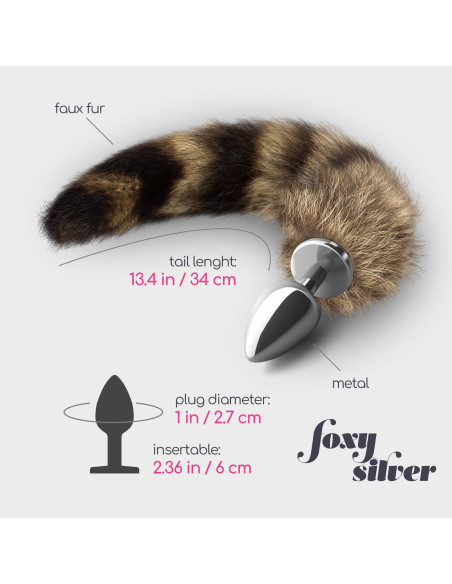 Plug Anal Metálico com Cauda de Raposa