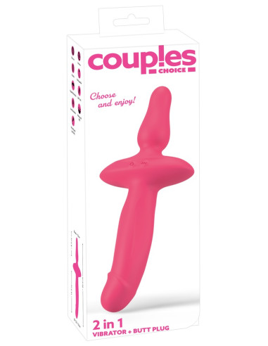 2 em 1 Vibrador + Plug Anal