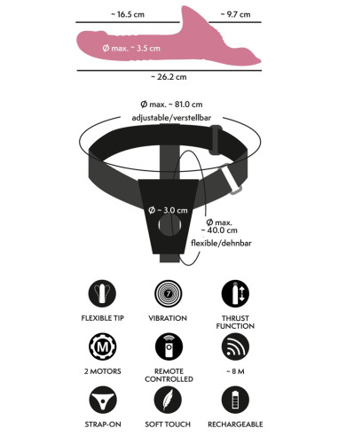 Strap On Duplo (Mulher) Vibrador