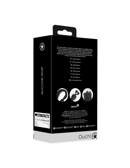 Chicote em Silicone Preto OUCH!