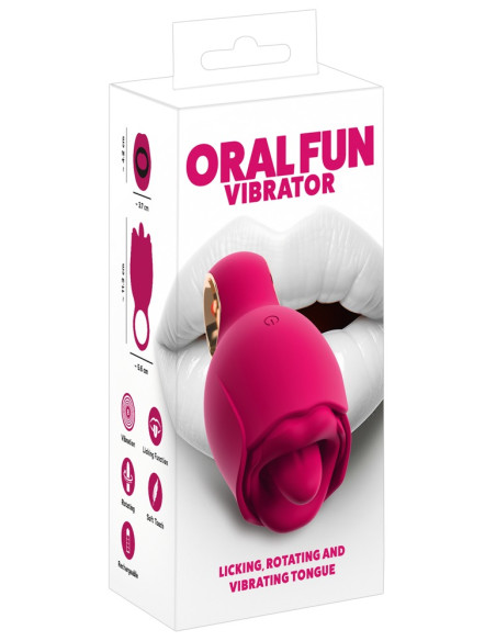 Vibrador com Língua Rotativa – Estimulação Oral Realista e Precisa