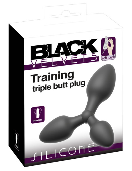 Training triple butt plug