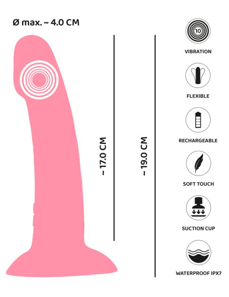 Heart Guy Pink Vibrador com Ventosa