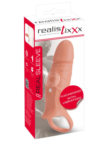 Manga Vibratória RealSleeve Close com Anel