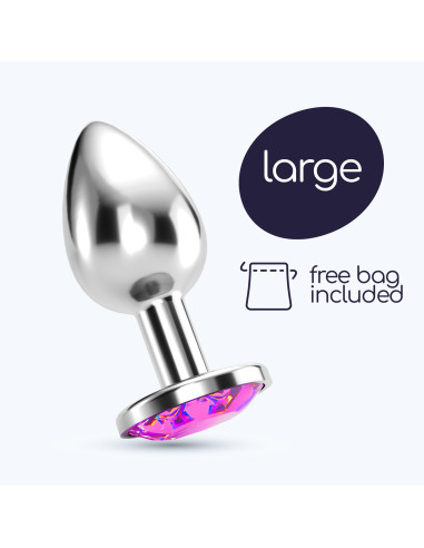Joia Bijou-Plug Anal Grande Metálico Rosa