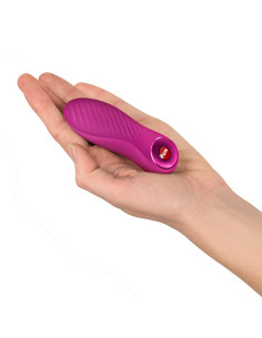 Vibrador, pequeno e potente.