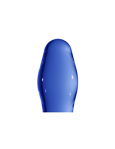 .Plug Anal Vidro Star Chrystalino Azul
