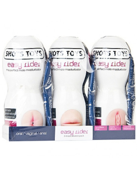 Pack 3 Mastubadores, Vagina, Boca e Anus