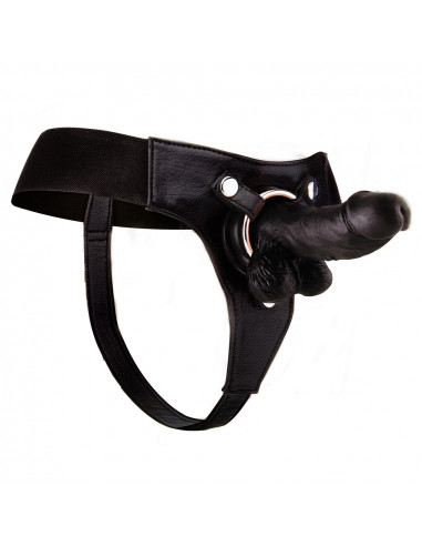 Strap-On Realista de Couro Ouch 6" Preto