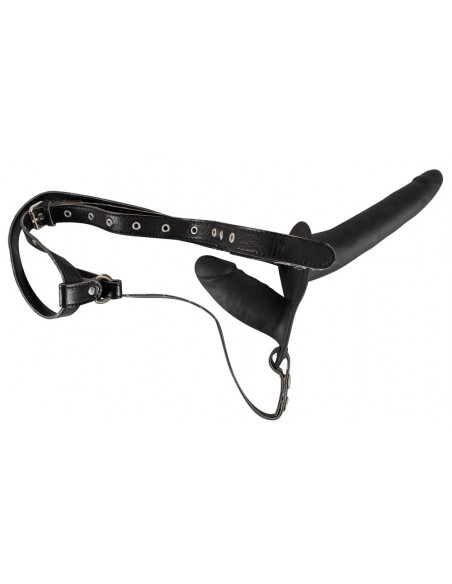 Duplo Strapon - Black Silicone