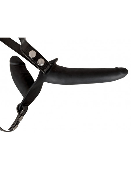 Duplo Strapon - Black Silicone