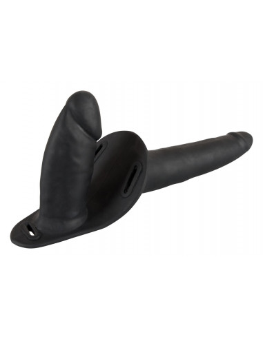 Duplo Strapon - Black Silicone