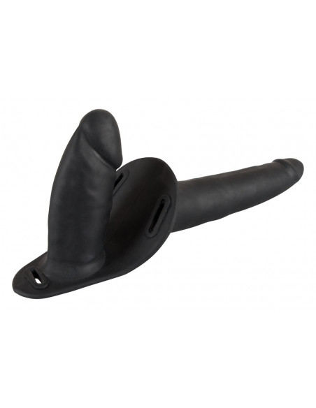 Duplo Strapon - Black Silicone